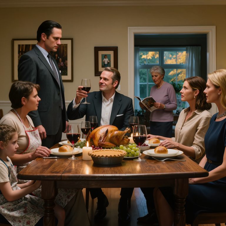 At Thanksgiving, My Dad Toasted: “One Daughter Is A Doctor, The Other One Is A Maid,” Then Laughing With 14 People Present. When My Mom Tried To Toast My Sister Again, I Stood Up Slowly… WHAT I SAID NEXT… NOBODY COULD BELIEVE.