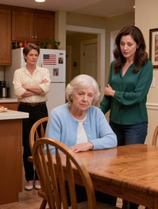 My daughter saw me sitting in the dark and softly asked, ‘Mom, why is there nothing to eat in the kitchen? You get $10,000 a month.’ My daughter-in-law stepped out and said matter-of-factly, ‘I control every dollar she gets.’ My daughter slowly took off her earrings, looked straight at her, and said, ‘Then from today on, that control ends.’