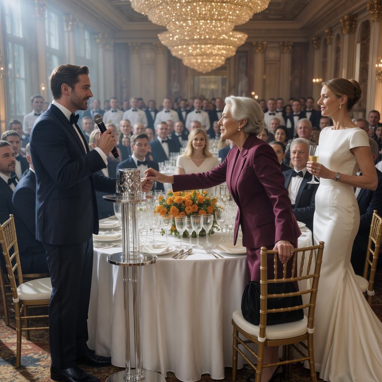 “As your new wife, I’m willing to let your mother live in my old apartment,” my daughter-in-law said into the wedding microphone with a smile that looked generous from far away, but before I could even answer, my son took the mic and calmly announced that her parents and sister would be moving into my house instead—and that was the moment I stood up in my burgundy suit, looked around the ballroom, and realized they had planned to take my home in front of two hundred witnesses