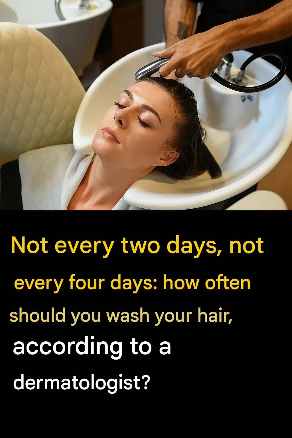 Here’s how often you should wash your hair, according to a dermatologist.