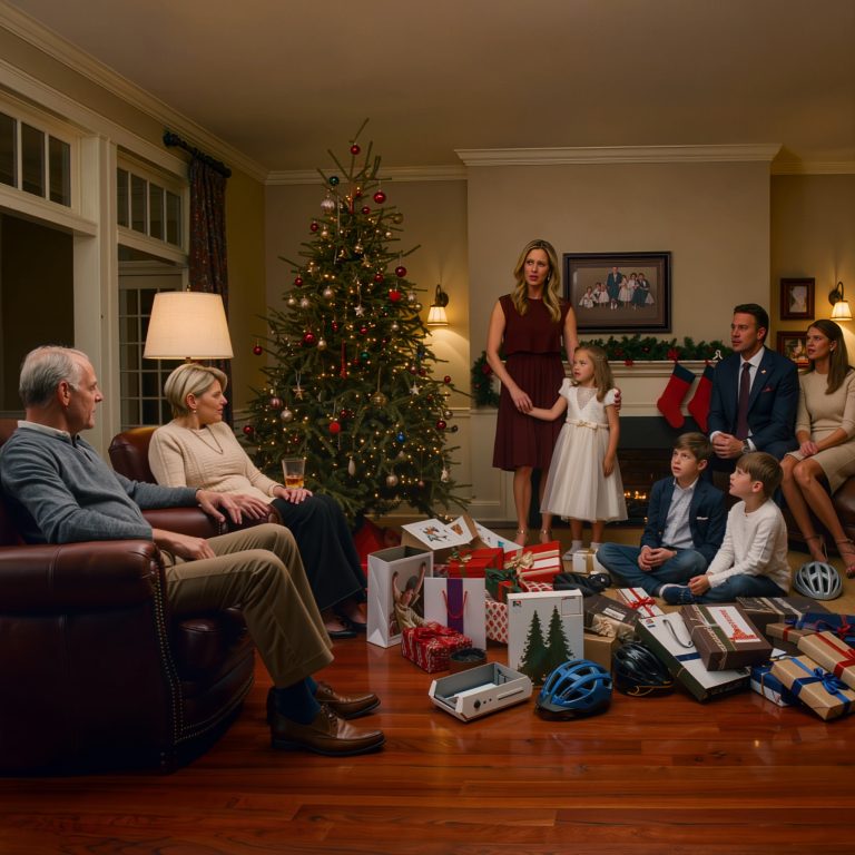 My Parents Said Firmly, “Your Kids Won’t Be Getting Christmas Gifts This Year.” My Sister Added, “Why Spend So Much On Them?” My Kids’ Eyes Filled With Tears. I Stood Up, Took Out My Phone, And Said Something That Left The Entire Room Silent.