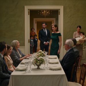 “At 34 And Still Single?” My Sister Announced At Mom’s Birthday Lunch. “You’ll End Up Alone With No Family.” Everyone Fell Quiet. Dad Added, “Such A Shame.” I Just Smiled And Checked My Watch. Then The Restaurant Doors Opened. My Husband — A Respected Surgeon — Walked In With Our Five-Year-Old Twins. Behind Them, A Nanny Carried Our Six-Month-Old. My Sister’s Jaw Dropped When My Husband Spoke…