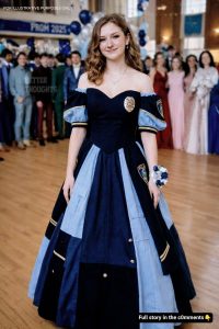 My Daughter Made Her Prom Dress from Her Late Father’s Uniform — When a Classmate Ruined It, One Mother Revealed a Truth That Silenced the Entire Room