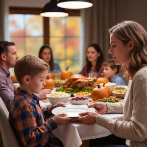 My sister looked at my eight-year-old son, slid his empty plate away from the Thanksgiving table, and said the words that would break something inside him that I’m still trying to repair